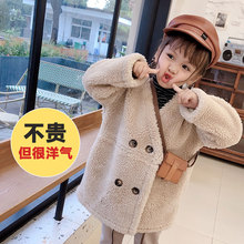 童装 男女宝宝保暖加厚韩版 洋气风衣 女童羊羔毛外套2019秋冬季 新款