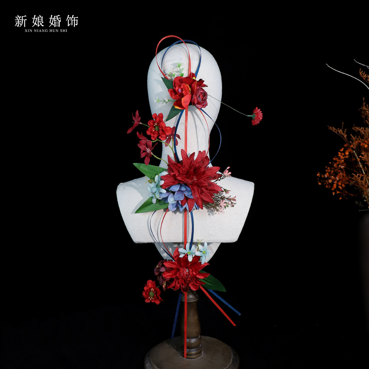 a1新款手工新娘头饰复古订婚花