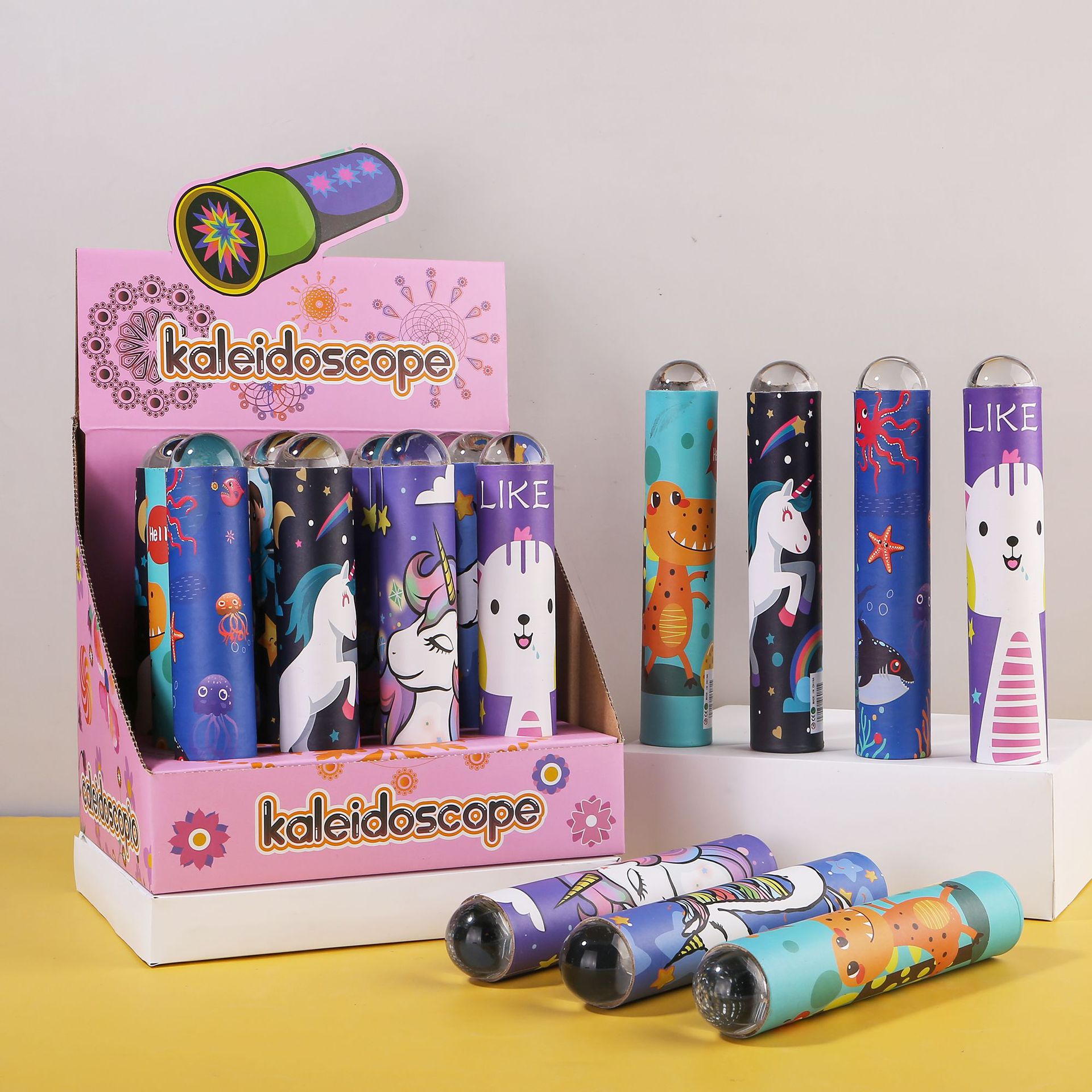 a11水晶球牛皮纸卡通成品万花筒