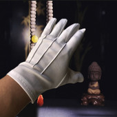 星海达白色涤纶三筋茎尼龙晴纶工作业检阅兵劳保礼仪手套男女耐磨