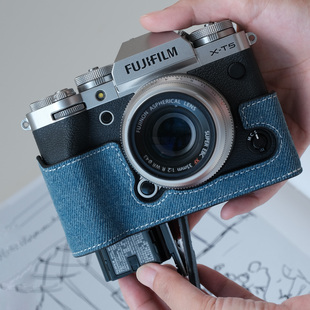 适用于富士XT5丹宁牛仔保护套X100VI皮套xt30三代XS20XT50皮套
