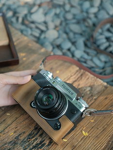 JX富士xt5相机包保护套真皮皮套底座配件相机壳手柄XT5相机套牛皮