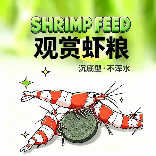 观赏虾专业粮沉底不浑水营养均衡