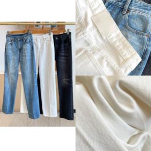 CE元单~同品质 好穿的复古猫抓纹洗水直筒牛仔裤新款905