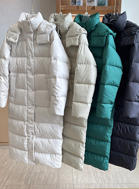 泡芙九格长款羽绒服 又轻又暖又舒服 秋冬新款女装帽衫 00206