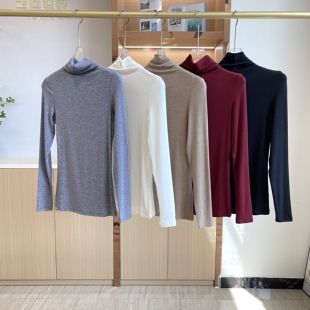 针织老渠道！th天丝羊毛高领打底衫 不紧不嘞 好穿百搭807福利