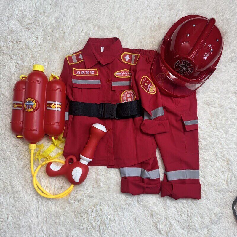 儿童消防员玩具套装戏水舞台装备组合仿真cosplay喷水儿童节活动