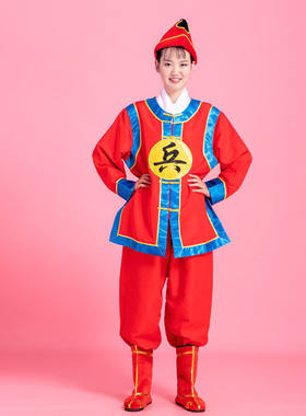 抬轿轿夫服装侍卫古代威风演出喜字演出服舞龙民俗舞蹈喜庆中国
