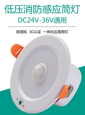 格艺达邦消防感应筒灯低压24-36V