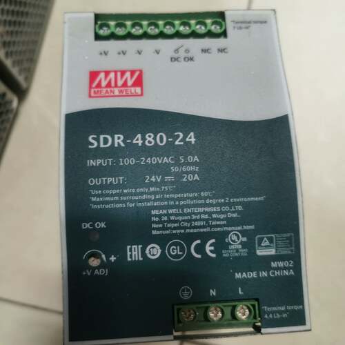 可维修SDR-480/24V10A24V4，台湾明纬导轨直流开关电源