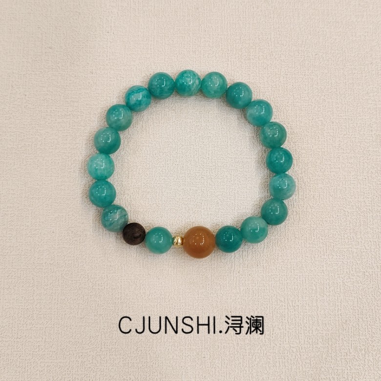 CHUNSHI.「浔澜」新中式原创天然老矿料天河石橙月光手链手串水晶