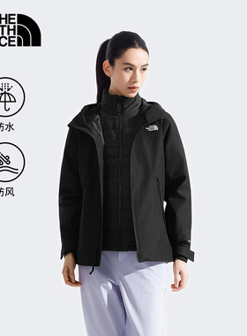 TheNorthFace北面女士秋冬新款Carto棉内胆三合一防水冲锋衣8FJW