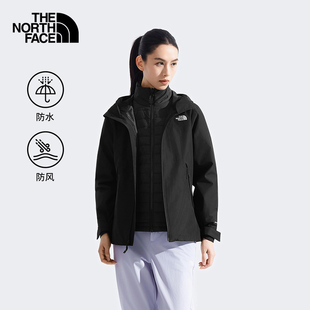 TheNorthFace北面女士秋冬新款Carto棉内胆三合一防水冲锋衣8FJW