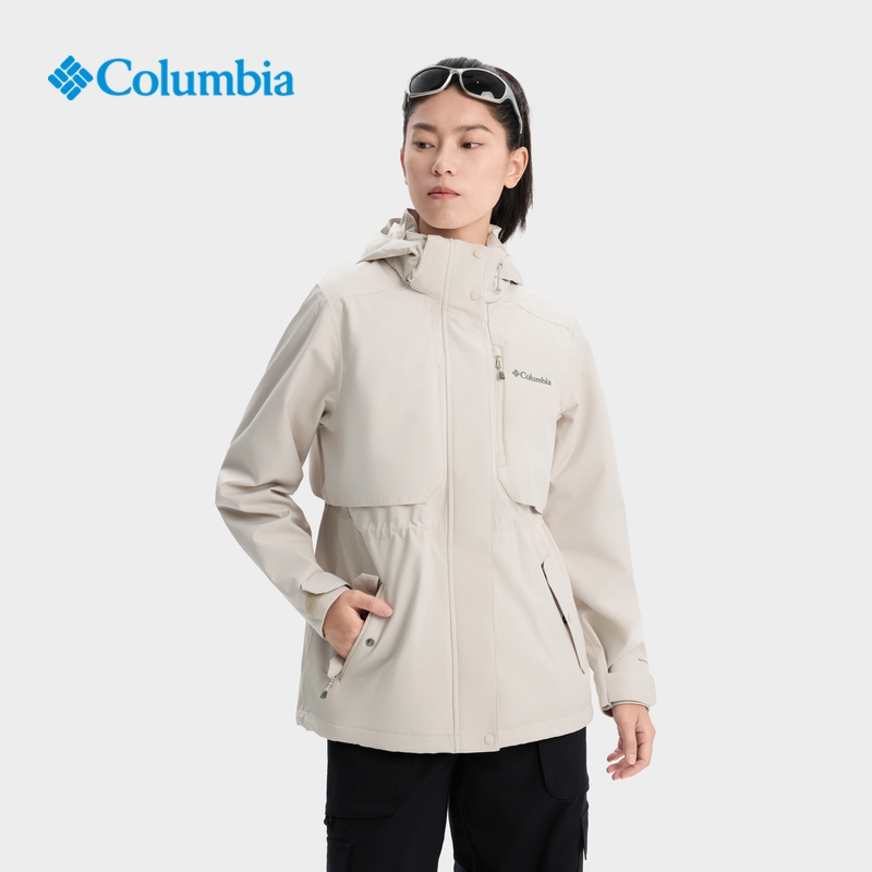 Columbia哥伦比亚冲锋衣女士秋冬新款银点热能反射防水外套XR3853