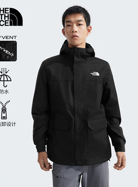 TheNorthFace北面冲锋衣男士春夏新款户外可zip防水夹克外套8AUK