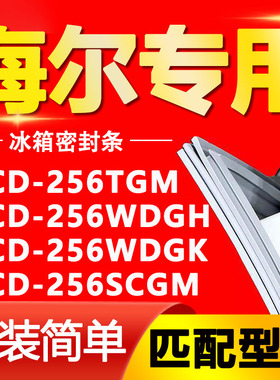 适用海尔冰箱BCD256TGM 256WDGH 256WDGK 256SCGM门密封条门胶条