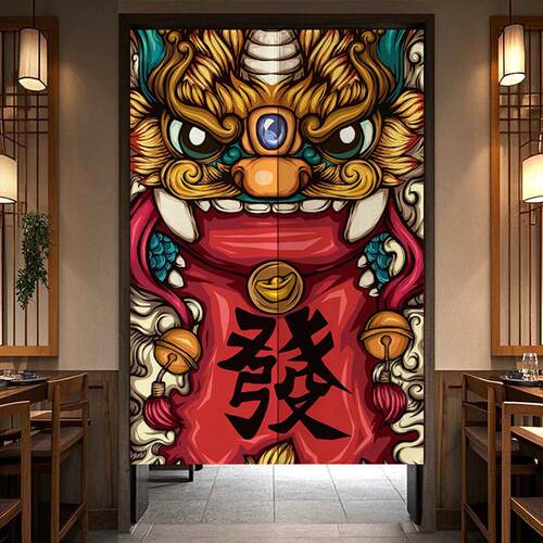 布艺门帘厨房遮挡挂帘包间隔断帘