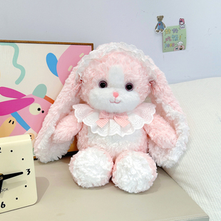 原创粉耳兔子玩偶可爱长耳兔毛绒玩具公仔女生睡觉抱娃娃生日礼物