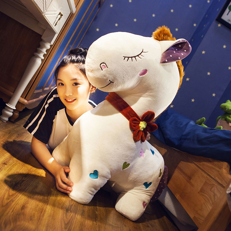 可爱小马玩偶睡觉抱枕娃娃网红