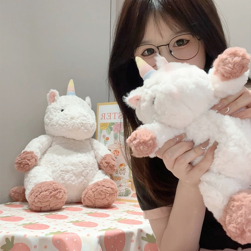 小熊玩偶女孩睡觉独角兽安抚抱枕