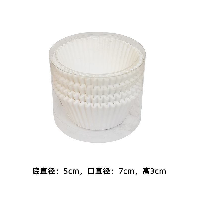 油纸托白色圆形蛋黄酥包装纸