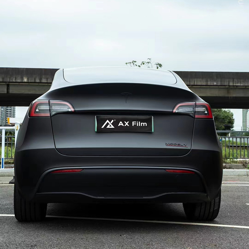 AX改色膜特斯拉Model Y改色哑面电镀金属黑汽车改色
