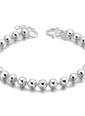 唯华 韩国潮流时尚手饰品女 手链批发光面圆珠镀银手链淘宝时尚女