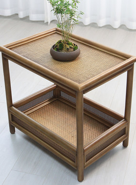 天然藤编小茶几床头桌子沙发边几小户型方茶桌日式北欧角几迷你