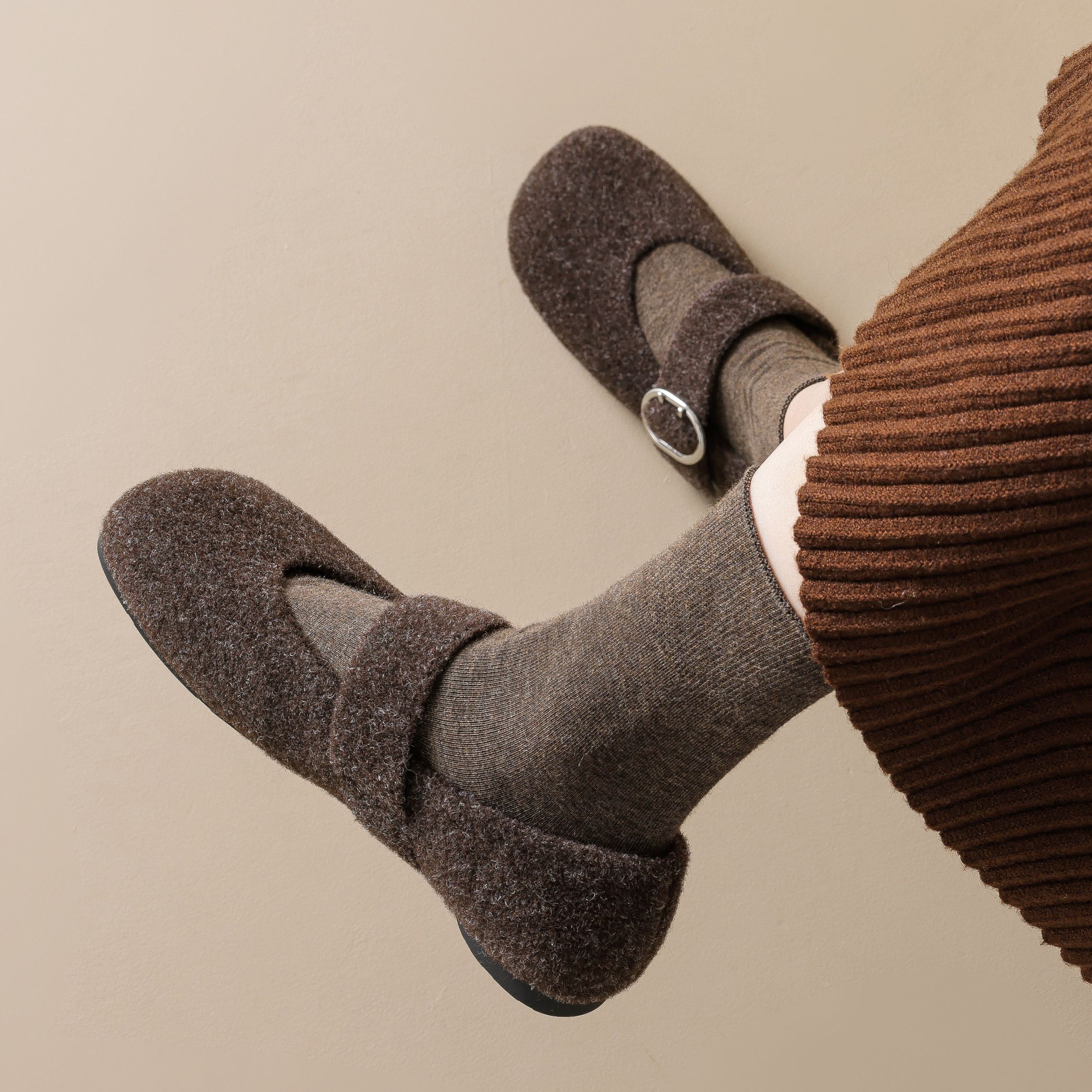 温柔仙女加绒保暖一字玛丽珍鞋