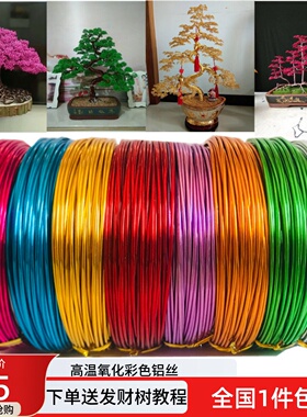 1mm1公斤 金色铝线氧化铝丝发财树盆景园艺手工艺饰品DIY线材专用