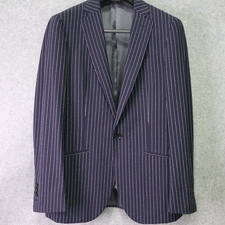 蓝豹/男士商务条纹款套装西服 bespoke系列 97%羊毛3%氨纶175 96Y