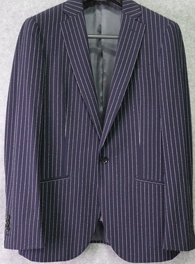 蓝豹/男士商务条纹款套装西服 bespoke系列 97%羊毛3%氨纶175 96Y