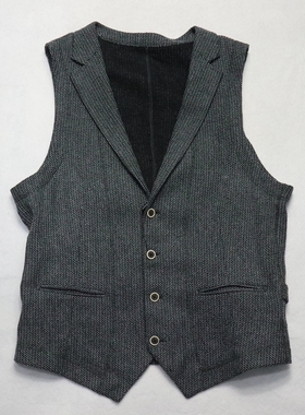 蓝豹/男士灰色针织款休闲马甲 春夏款 100%棉 仅46 48码