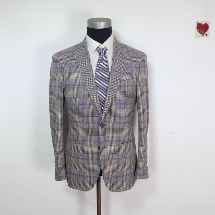蓝豹休闲西服 bespoke系列春夏薄款半夹羊毛亚麻丝单西 170 96Y