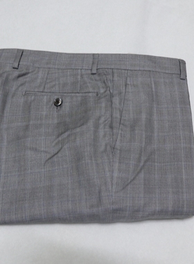 蓝豹/lampo西裤 bespoke商务修身进口面料浅灰高支羊毛 86 94B