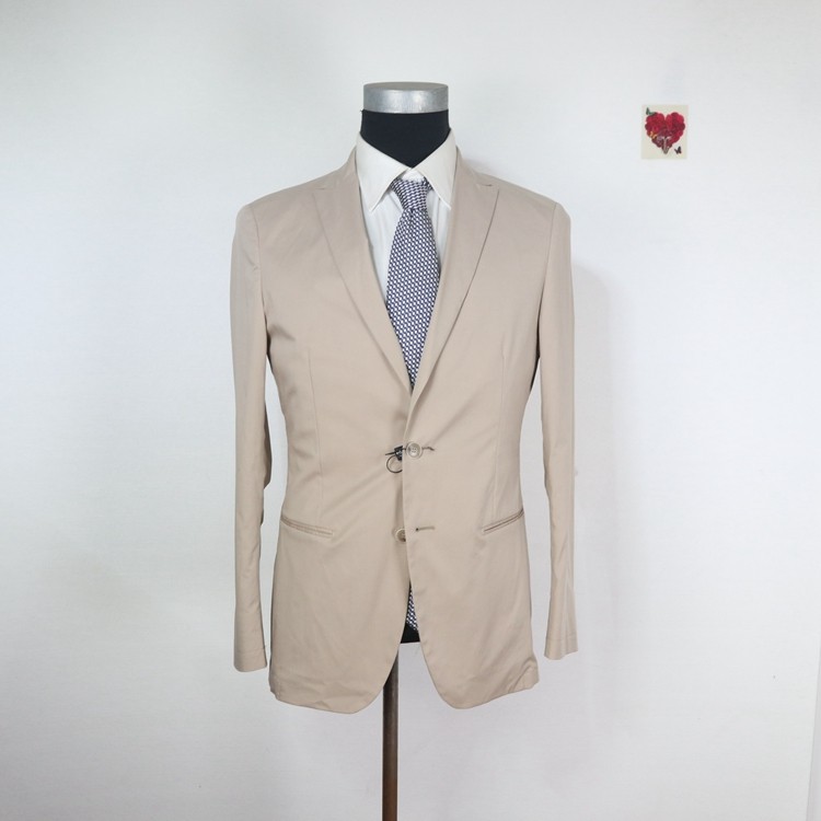 蓝豹/lampo休闲西服 新款春夏薄款半夹米黄薄款舒适透气175 180码