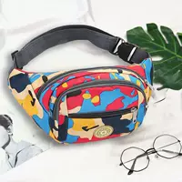 Камуфляжная красная поясная сумка