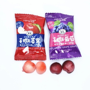 好邻居手撕葡萄味芒果味苹果味夹心软糖网红剥皮水果糖结婚庆糖果