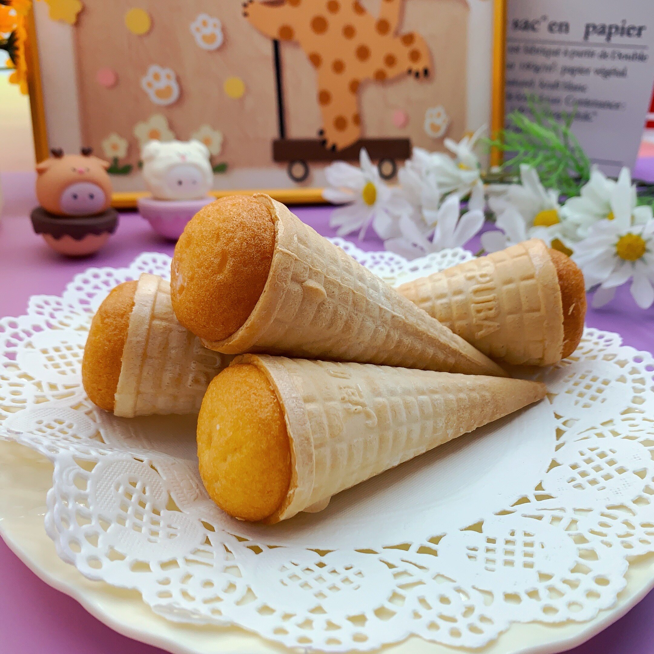 泡吧冰淇淋蛋糕香草鸡蛋味草莓味
