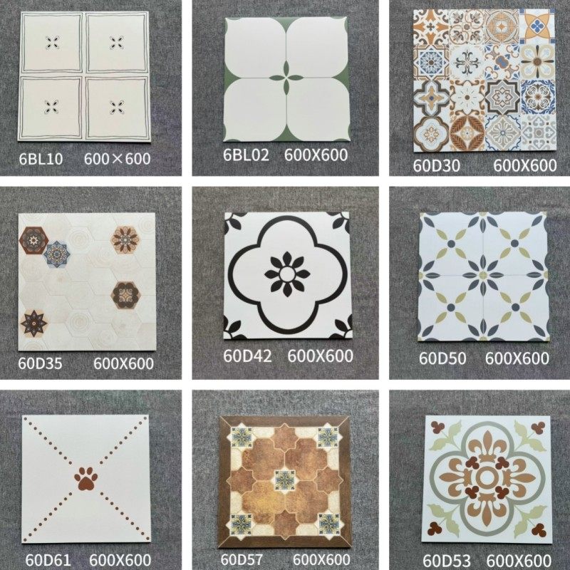 网红艺术花砖600×600商铺餐厅民宿特色砖卫生间防滑地砖古瓷砖,家装主材,仿大理石瓷砖,淘宝优惠券,粉丝福利购,淘宝优惠卷