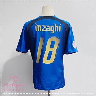 2006 世界杯 06-07 意大利 主场球衣 18号 因扎吉/10号 托蒂 三星