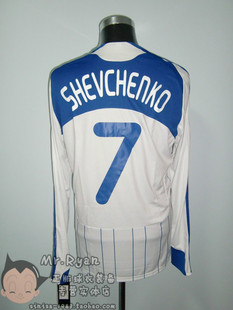 【09-10 基辅迪纳摩 主场球衣 球员版 7号 舍甫琴科 欧冠版连章】