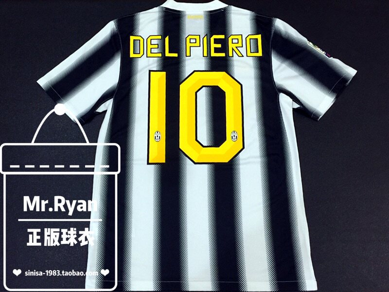 11-12 尤文图斯 主场球衣 10号 德尔.皮耶罗 连臂章 架内多选