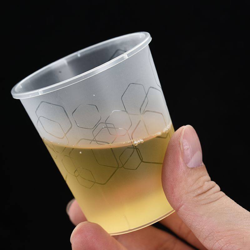 耐高温磨砂杯特厚一次性杯子水杯透明塑料杯户外水晶太空杯食品级