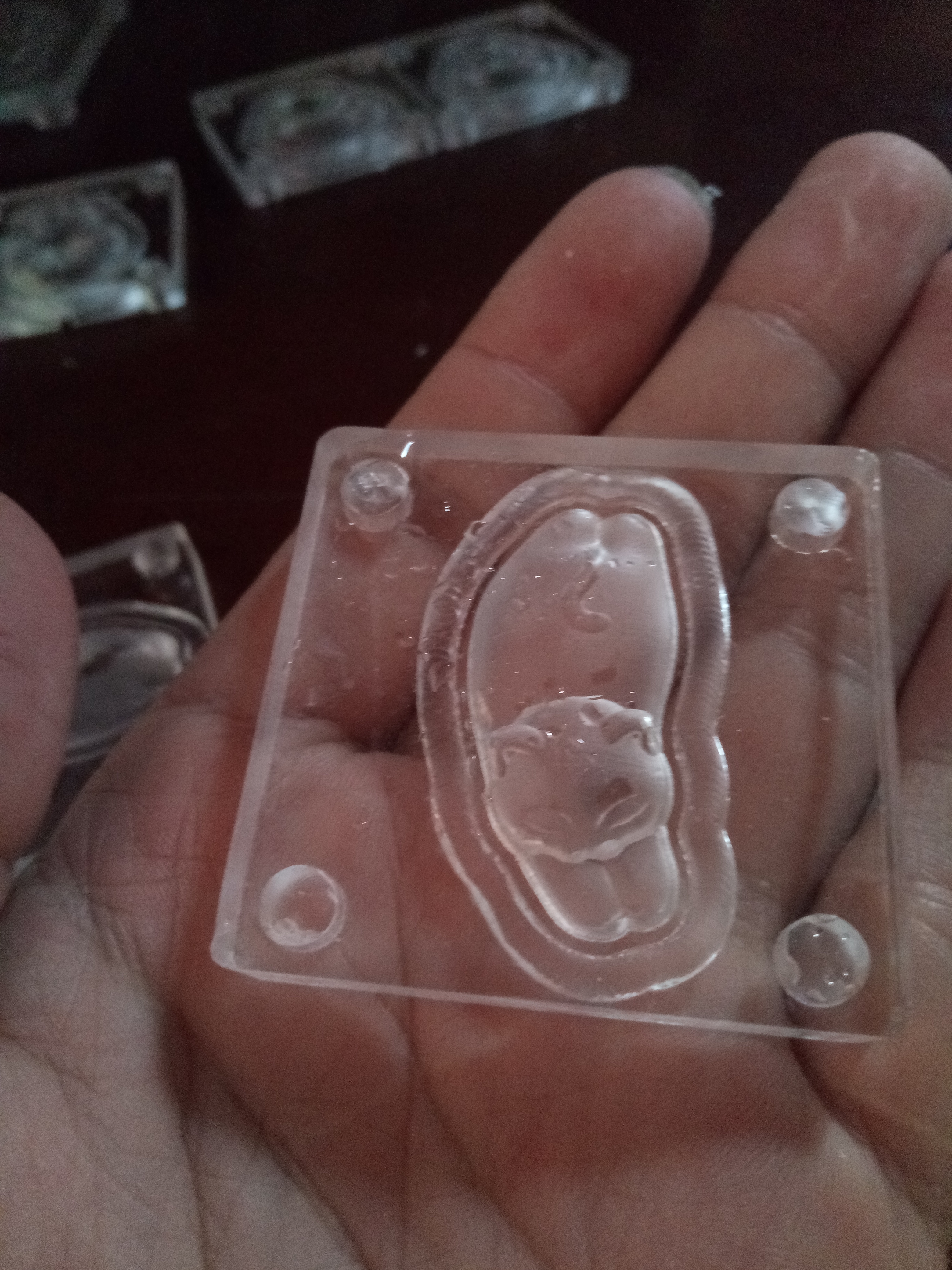 香牌模具双面卡通扭扭捏捏猫香牌模具