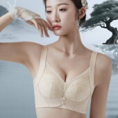 花雨伞内衣2cm中厚款 聚拢小胸收副乳调整型宽肩带无磁B杯文胸6526