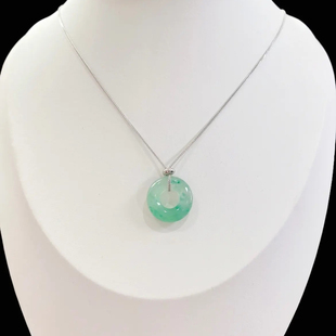 纯天然A货冰飘花非洲翠甜甜圈平安扣吊坠产品多样性发其一独龙玉