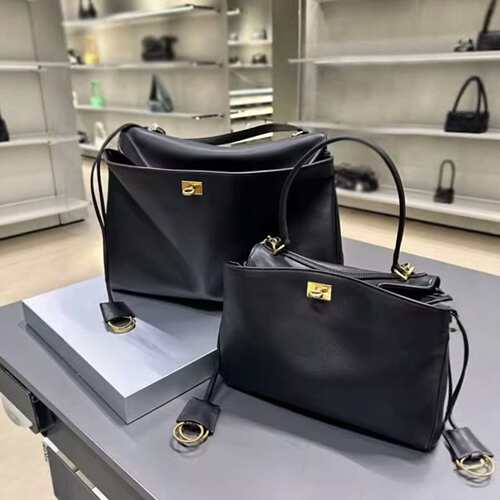 高品质B家新款真皮rodeo牛皮机车包大容量锁扣包日常单间手提包
