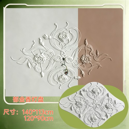 欧式法式石膏灯盘圆盘郁金香灯盘小鸟燕子蝴蝶灯盘