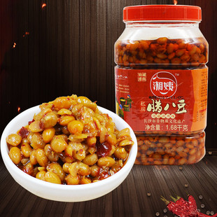 湘姨腊八豆湖南特产下饭菜拌饭拌面酱豆子豆瓣酱香辣1680g大瓶装